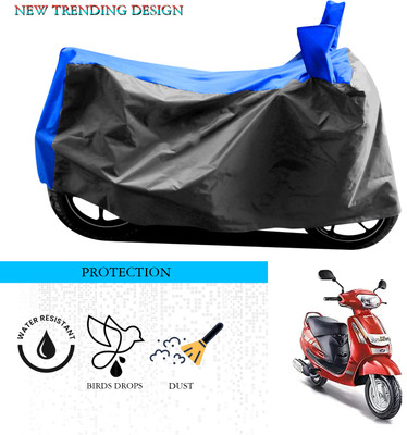 GOSHIV-car and bike accessories Waterproof Two Wheeler Cover for Mahindra(Duro 125, Grey, Blue)
