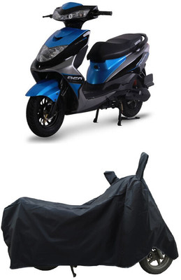 Coxtor Waterproof Two Wheeler Cover for Ampere(REO BS6, Black)