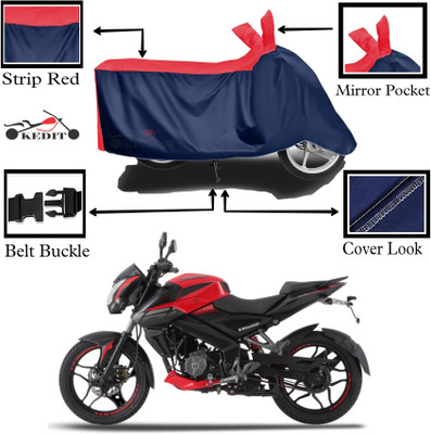 KEDIT Two Wheeler Cover for Bajaj(Pulsar 200NS FI BS6, Red, Blue)