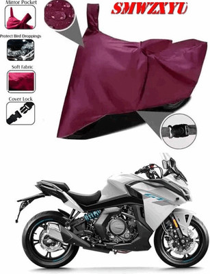 SK AUTO Waterproof Two Wheeler Cover for CFMoto(650GT, Maroon)