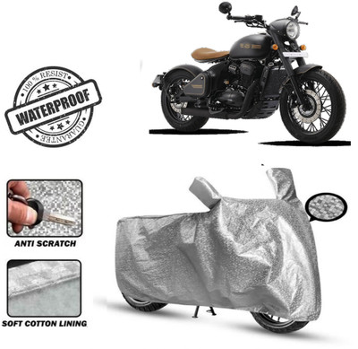 Autoinnovation Waterproof Two Wheeler Cover for JAWA(Perak, Silver)