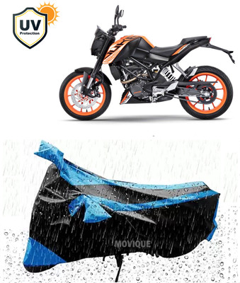 MOVIQUE Waterproof Two Wheeler Cover for KTM(125 Duke, Black)