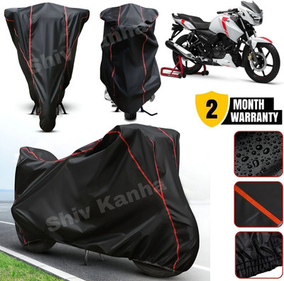 Shiv Kanha Waterproof Two Wheeler Cover for TVS(Apache RTR 160, Black, Red)