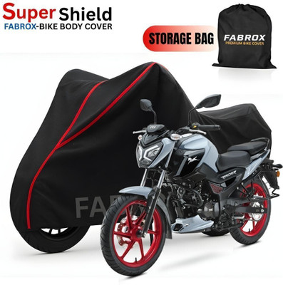 FABROX Waterproof Two Wheeler Cover for TVS(Apache RTR 180, Black, Red)