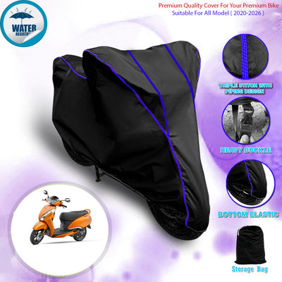 OliverX Waterproof Two Wheeler Cover for TVS(Jupiter 125, Black)