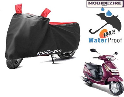 Mobidezire Waterproof Two Wheeler Cover for Hero(Electric Optima BS6, Black, Red)