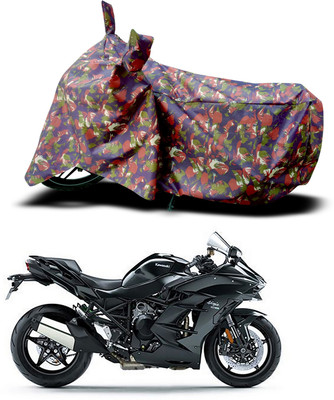 Aoriyon Waterproof Two Wheeler Cover for Kawasaki(Ninja H2 SX, Multicolor)