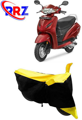 RRZ Waterproof Two Wheeler Cover for Honda(Activa 4G, Black, Yellow)