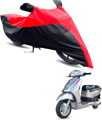 Motodreka Two Wheeler Cover for Hero(Electric NYX e5, Red, Black)