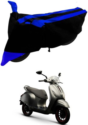 AUTOGARH Two Wheeler Cover for Bajaj(Urbanite Chetak, Black, Blue)