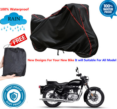 AUTOCAD Waterproof Two Wheeler Cover for Royal Enfield(Bullet 350, Black)