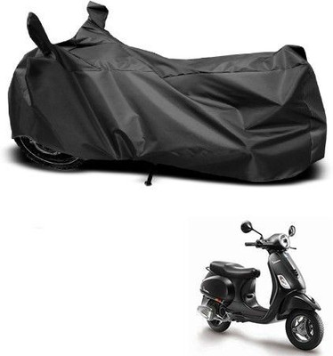 DeepShakshi AUTOMOTIVE Waterproof Two Wheeler Cover for Piaggio(Piaggio Vespa, Black)