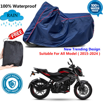 AutoGalaxy Waterproof Two Wheeler Cover for Bajaj(Pulsar NS200, Blue, Red)