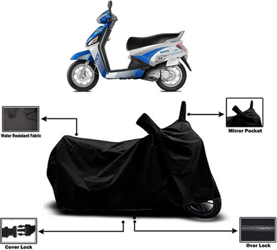 Amexride Two Wheeler Cover for Mahindra(Gusto Electric BS6, Black)