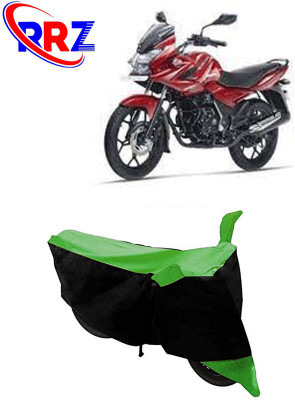 RRZ Waterproof Two Wheeler Cover for Bajaj(Discover 150 f, Black, Green)