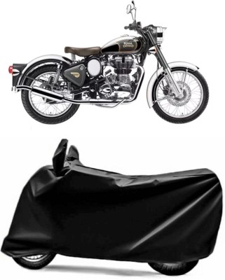 V VINTON Two Wheeler Cover for Royal Enfield(Classic Chrome, Black)