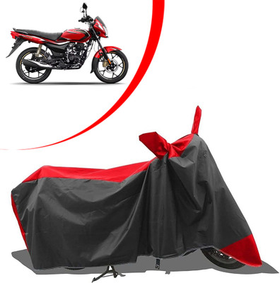 ANTHUB Waterproof Two Wheeler Cover for Bajaj(Platina, Black, Red)