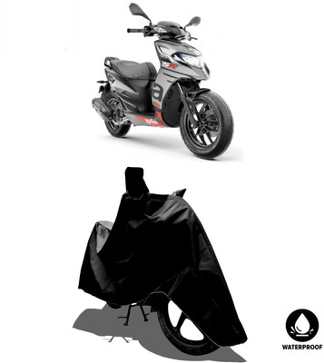 Amexride Waterproof Two Wheeler Cover for Aprilia(SR 125, Black)