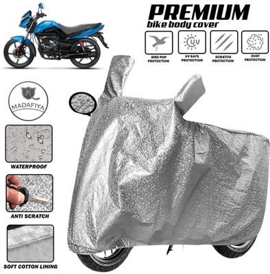 MADAFIYA Two Wheeler Cover for Hero(Glamour Programmed FI BS6, Silver)