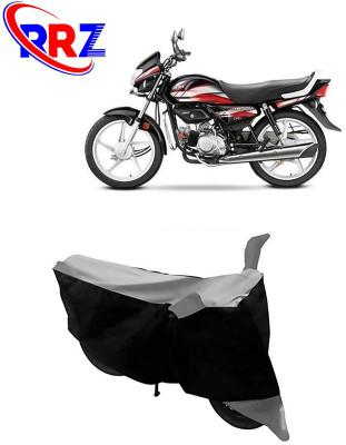 RRZ Waterproof Two Wheeler Cover for Hero(MotoCorp HF Deluxe, Black, Grey)