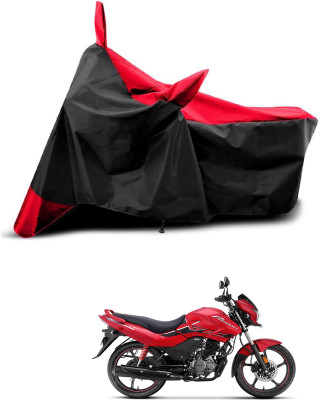 KEDIT Two Wheeler Cover for Hero(Glamour FI, Red, Black)