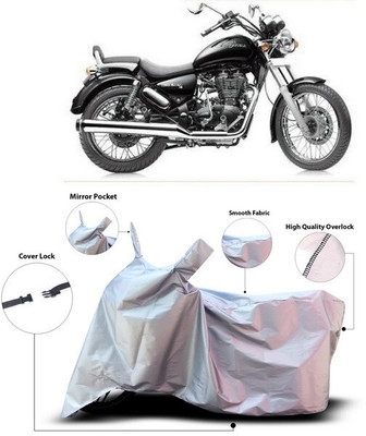 ANTHUB Waterproof Two Wheeler Cover for Royal Enfield(Thunderbird 500, Silver)
