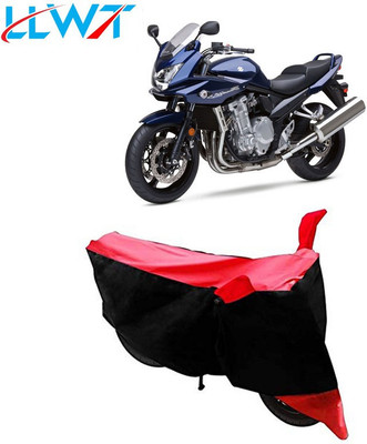 KPIND Waterproof Two Wheeler Cover for Suzuki(Bandit, Black, Red)
