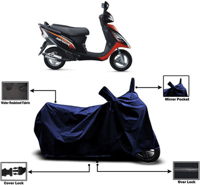 Amexride Two Wheeler Cover for TVS(Scooty Streak, Blue)