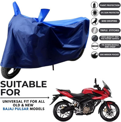 ZAQE Two Wheeler Cover for Bajaj(Pulsar AS 150, Blue, Blue)