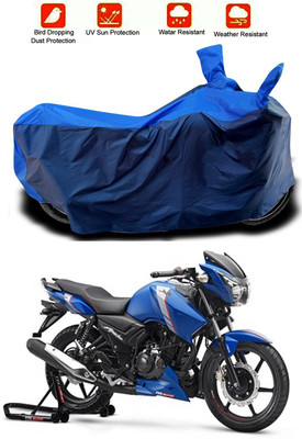 MMSSTAR Waterproof Two Wheeler Cover for TVS(Apache RTR 160, Blue, Blue)