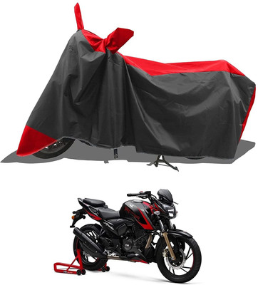 KEDIT Two Wheeler Cover for TVS(Apache RTR 200 4V, Red)