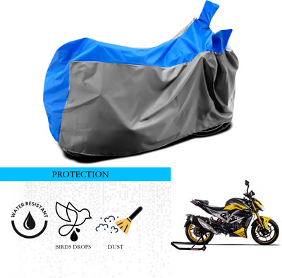 SnehaSales Waterproof Two Wheeler Cover for TVS(Apache RTR 310, Grey, Blue)