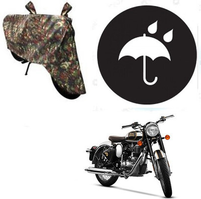 DeepShakshi AUTOMOTIVE Waterproof Two Wheeler Cover for Royal Enfield(Classic Chrome, Multicolor)