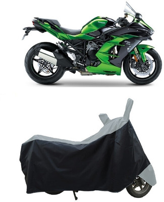 Coxtor Waterproof Two Wheeler Cover for Kawasaki(Ninja H2 SX, Grey)