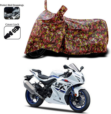 ANTHUB Waterproof Two Wheeler Cover for Suzuki(Red)
