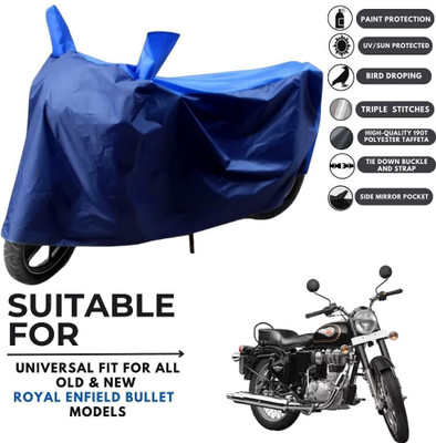 ZAQE Two Wheeler Cover for Royal Enfield(Bullet 350, Blue, Blue)