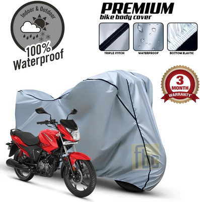 FBC Waterproof Two Wheeler Cover for Hero(Glamour, Silver)