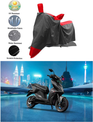 RAQTRO Waterproof Two Wheeler Cover for Simple Energy(Simple One, Red, Black)