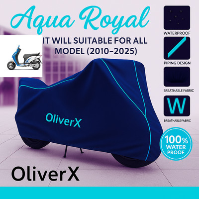 OliverX Waterproof Two Wheeler Cover for Honda(Activa i, Blue, Red)