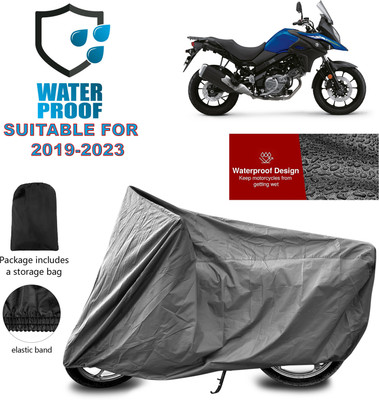 GOSHIV-car and bike accessories Waterproof Two Wheeler Cover for Suzuki(Grey)