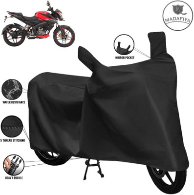 MADAFIYA Waterproof Two Wheeler Cover for Bajaj(Pulsar 180NS, Black)