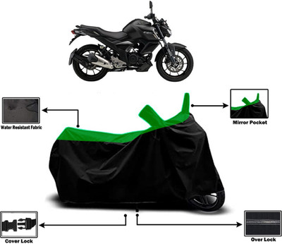 Amexride Two Wheeler Cover for Yamaha(FZS-FI V3 BS6 BS6, Green)