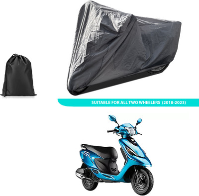 GOSHIV-car and bike accessories Two Wheeler Cover for TVS(Scooty Zest, Grey)