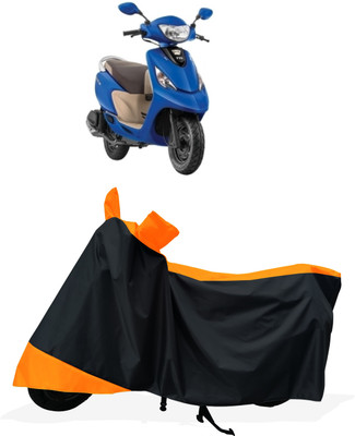 Tricway Two Wheeler Cover for TVS(Scooty Zest 110 BS6, Orange)