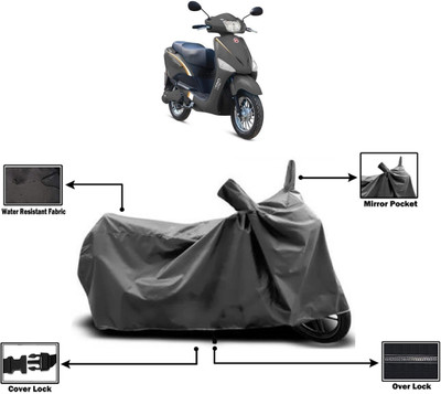 Amexride Two Wheeler Cover for Hero Electric(Electric Optima Li BS6, Grey)