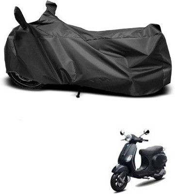 DeepShakshi AUTOMOTIVE Waterproof Two Wheeler Cover for Piaggio(Vespa LX, Black)