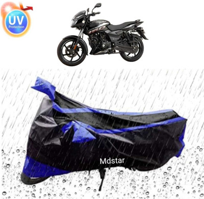 Mdstar Waterproof Two Wheeler Cover for Bajaj(Pulsar NS200 BS6, Blue, Black)