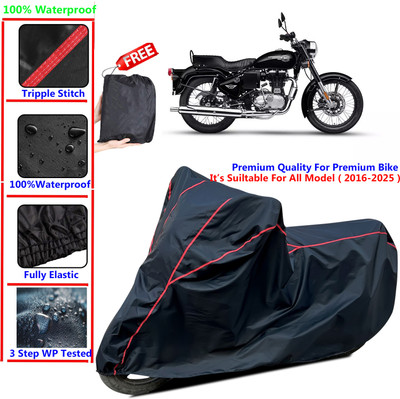 SThanaveX Waterproof Two Wheeler Cover for Royal Enfield(Bullet 350, Black)