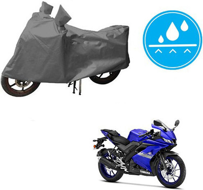 DeepShakshi AUTOMOTIVE Waterproof Two Wheeler Cover for Yamaha(R15 V3, Grey)