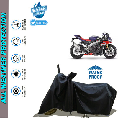 AutoGalaxy Waterproof Two Wheeler Cover for Aprilia(RSV4, Black)